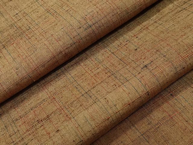 平和屋着物▽上質な紬 単衣 霞文 正絹 逸品 CAAV3800dy