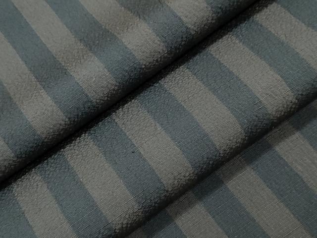 平和屋着物▽上質な紬 単衣 縞 西武百貨店扱い 正絹 逸品 CAAV3803dy