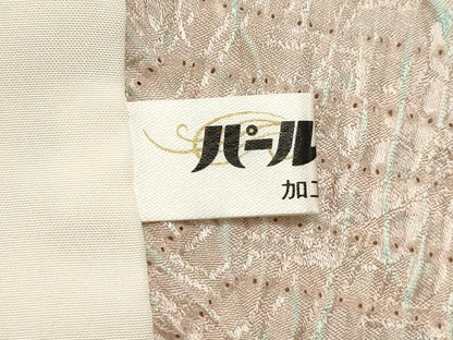 平和屋着物▽名門　藤娘きぬたや・杢目絞り　小紋　単衣　草花地紋　正絹　逸品　CAAV3804dy