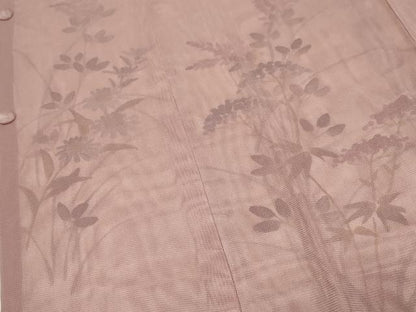 平和屋着物▽道行コート スリーシーズン 春夏秋 塵除け 無双紗袷 紗×絽 草花文 正絹 逸品 CAAV3805dy