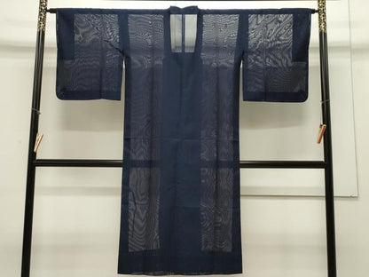 平和屋着物▽道行コート　スリーシーズン　春夏秋　塵除け　紗　縞　正絹　逸品　未使用　CAAV3807dy