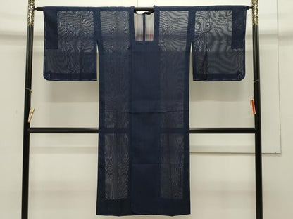 平和屋着物▽道行コート　スリーシーズン　春夏秋　塵除け　紗　縞　正絹　逸品　未使用　CAAV3807dy