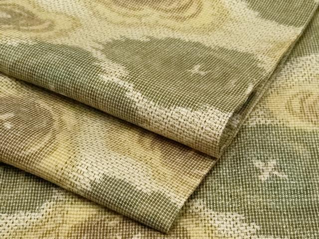 平和屋着物▽上質な紬 単衣 舞花文 正絹 逸品 CAAV3886dy