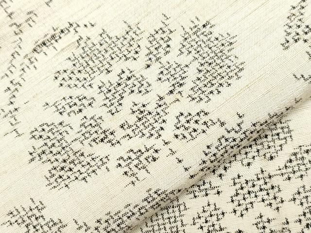 平和屋着物▽上質な紬 単衣 更紗花蝶文 正絹 逸品 CAAV3890dy