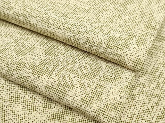 平和屋着物▽上質な紬 単衣 更紗花文 正絹 逸品 CAAV3891dy