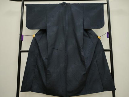 平和屋着物▽髭紬 単衣 吉祥文 正絹 逸品 CAAV3896dy