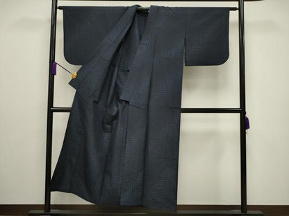 平和屋着物▽髭紬 単衣 吉祥文 正絹 逸品 CAAV3896dy
