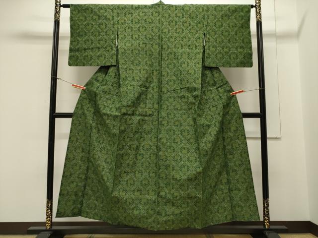 平和屋着物▽上質な紬 単衣 有栖川 正絹 逸品 CAAV3898dy