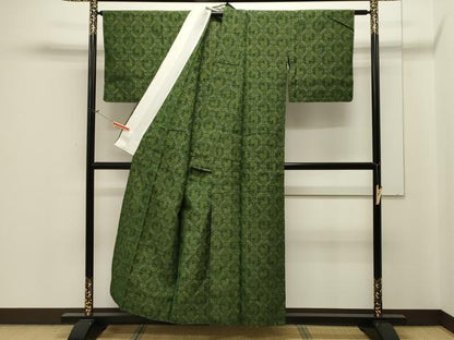 平和屋着物▽上質な紬 単衣 有栖川 正絹 逸品 CAAV3898dy
