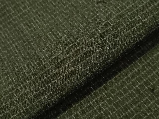 平和屋着物▽白鷹お召　単衣　吉祥文　正絹　逸品　CAAV3900dy