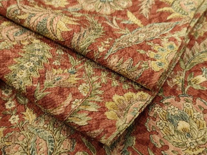 平和屋着物▽上質な小紋 単衣 更紗花文 鬼しぼ縮緬 正絹 逸品 CAAV3904dy