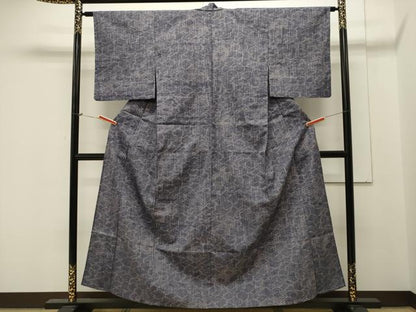平和屋着物▽上質な紬 単衣 吉祥文 正絹 逸品 CAAV3905dy