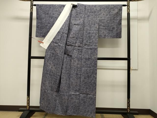 平和屋着物▽上質な紬 単衣 吉祥文 正絹 逸品 CAAV3905dy