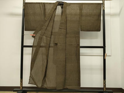 平和屋着物＊夏物 男性 紗紬 霞文 正絹 逸品 CAAV3975dy