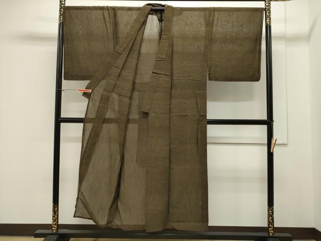 平和屋着物＊夏物 男性 紗紬 霞文 正絹 逸品 CAAV3975dy