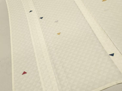 平和屋着物＊夏物 小紋 絽 鱗文 銀彩 正絹 逸品 未使用 CAAV3980dy