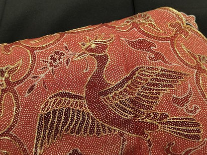 平和屋着物■豪華黒留袖　駒刺繍　道長花鳥文　正絹　逸品　CAAV4283in