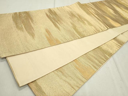 平和屋着物◎西陣 六通柄袋帯 霞文 金糸 正絹 逸品 CAAV4316in
