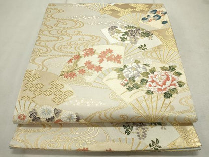 平和屋着物◎六通柄袋帯　風舞花の宴　金糸　正絹　逸品　CAAV4323in