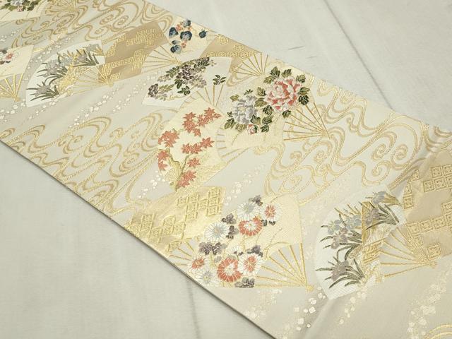 平和屋着物◎六通柄袋帯　風舞花の宴　金糸　正絹　逸品　CAAV4323in