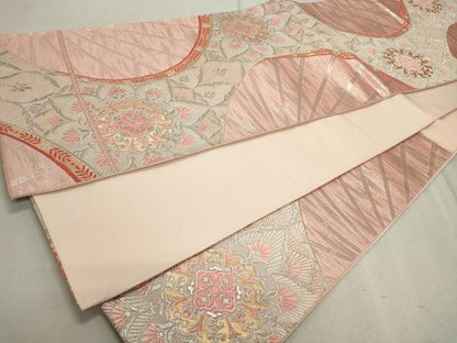 平和屋着物◎六通柄袋帯 唐織 正倉院花文 金銀糸 正絹 逸品 CAAV4339in