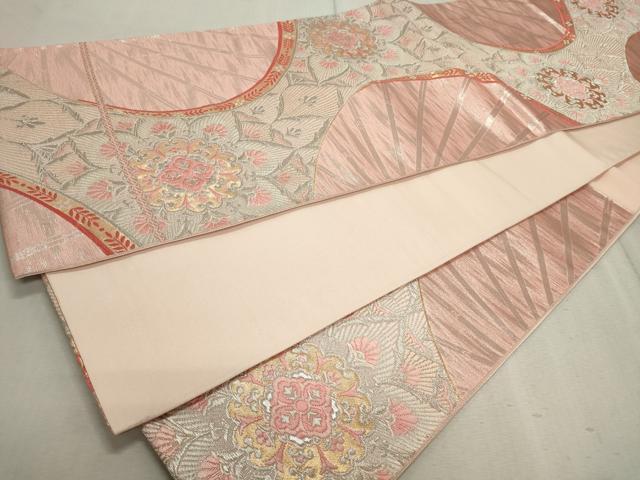 平和屋着物◎六通柄袋帯 唐織 正倉院花文 金銀糸 正絹 逸品 CAAV4339in