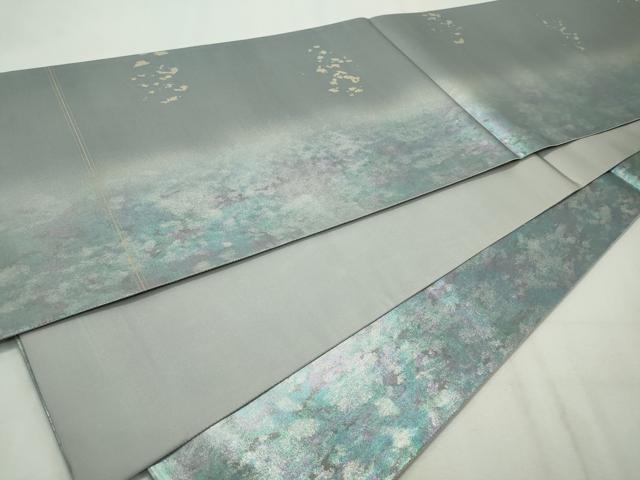平和屋着物◎六通柄袋帯 霞文 陶漆箔 正絹 逸品 CAAV4397in
