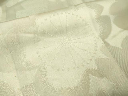 平和屋着物●振袖用長襦袢　無双仕立て　舞桜地紋　暈し染め　半衿刺繍　正絹　逸品　CAAV4691vp