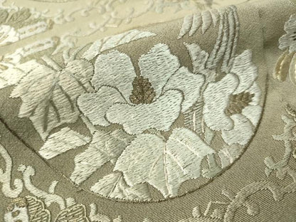 平和屋着物●色留訪問着　総刺繍　花鳥蝶丸文　暈し染め　金彩　さが美扱い　正絹　逸品　未使用　CAAV4701vp