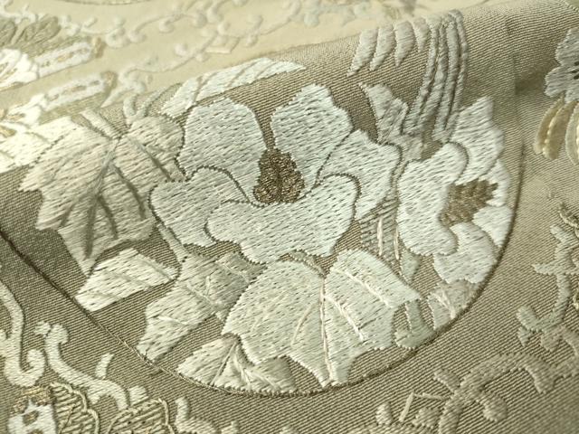 平和屋着物●色留訪問着　総刺繍　花鳥蝶丸文　暈し染め　金彩　さが美扱い　正絹　逸品　未使用　CAAV4701vp