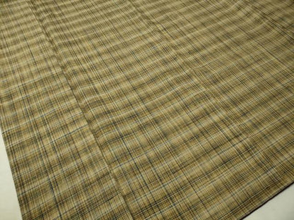 平和屋着物●上質な紬 格子柄 正絹 逸品 CAAV4705vp