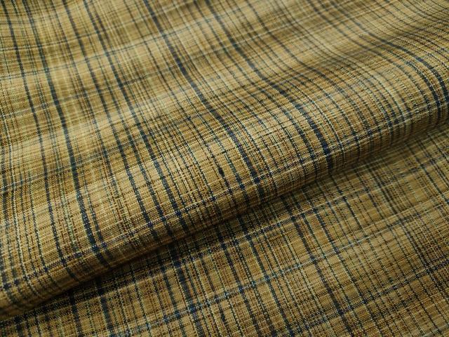 平和屋着物●上質な紬 格子柄 正絹 逸品 CAAV4705vp