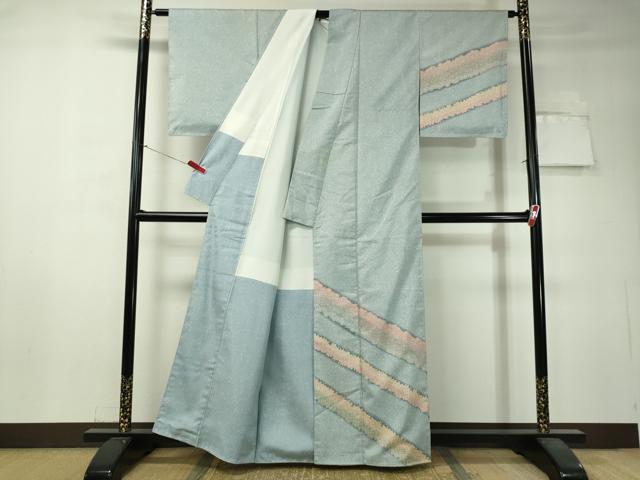 平和屋着物●訪問着 本場染大島紬 道長花文 正絹 逸品 CAAV4716vp