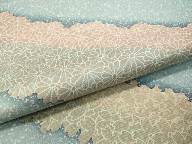平和屋着物●訪問着 本場染大島紬 道長花文 正絹 逸品 CAAV4716vp