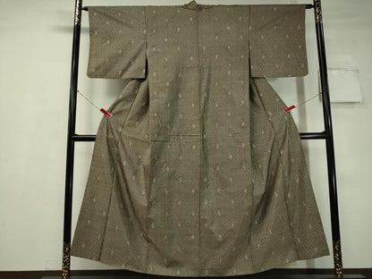 平和屋着物●本場大島紬 9マルキ 変わり麻の葉文様 正絹 逸品 CAAV4729vp