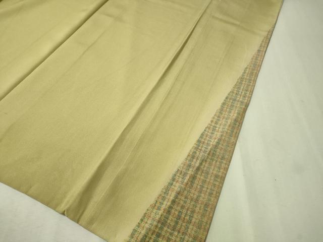 平和屋着物●訪問着　紬地　格子柄　正絹　逸品　CAAV4748vp
