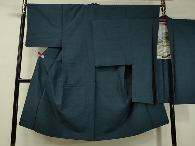 平和屋着物●男性 紬 アンサンブル 霞文 正絹 逸品 未使用 CAAV4774vp