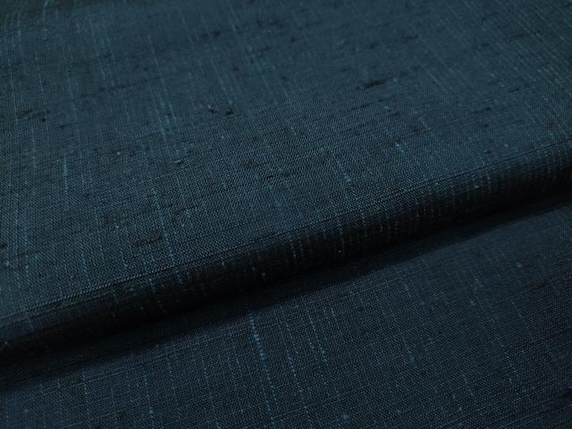 平和屋着物●男性 紬 アンサンブル 留紺色 正絹 逸品 CAAV4776vp