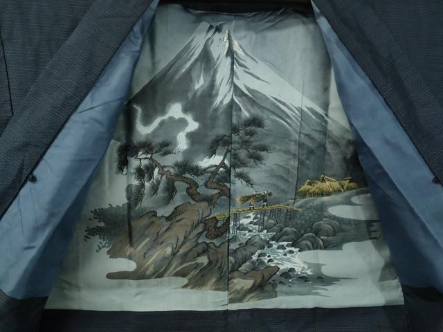平和屋着物●男性　本場大島紬　アンサンブル　100亀甲　総詰め　正絹　逸品　CAAV4778vp