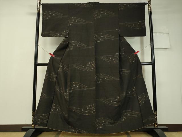 平和屋着物●上質な紬 吉祥文 正絹 逸品 CAAV4791vp