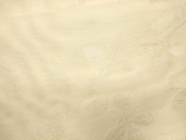 平和屋着物＊夏物 六通柄袋帯 枝葉文 銀糸 正絹 逸品 CAAV4802eg