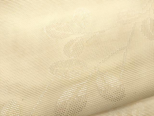 平和屋着物＊夏物 六通柄袋帯 枝葉文 銀糸 正絹 逸品 CAAV4802eg