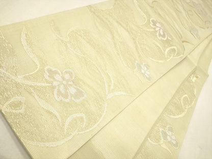 平和屋着物＊夏物 六通柄袋帯 草花文 金銀糸 正絹 逸品 CAAV4832eg