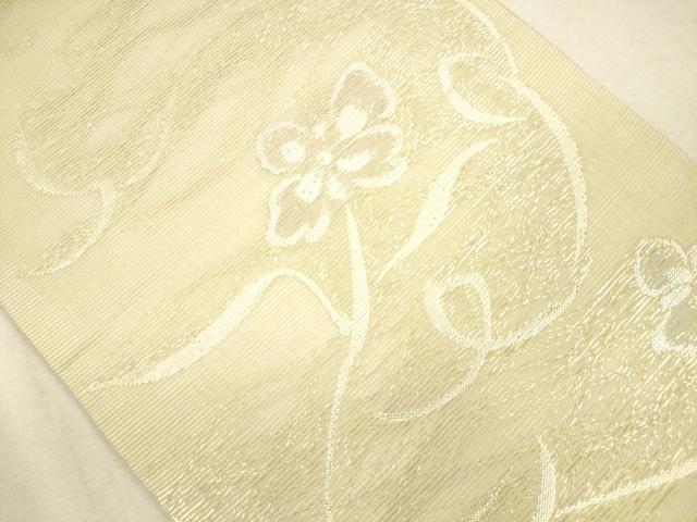 平和屋着物＊夏物 六通柄袋帯 草花文 金銀糸 正絹 逸品 CAAV4832eg