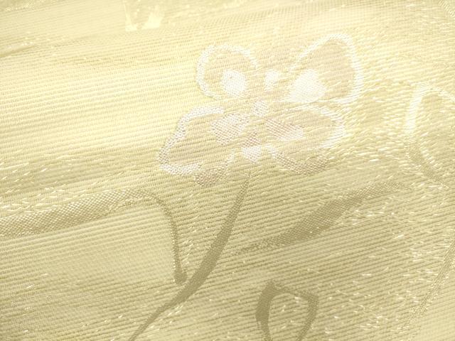 平和屋着物＊夏物 六通柄袋帯 草花文 金銀糸 正絹 逸品 CAAV4832eg