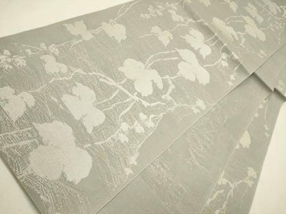 平和屋着物＊夏物 西陣 六通柄 本袋帯 蔦の葉文 銀糸 正絹 逸品 CAAV4845eg
