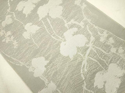 平和屋着物＊夏物 西陣 六通柄 本袋帯 蔦の葉文 銀糸 正絹 逸品 CAAV4845eg