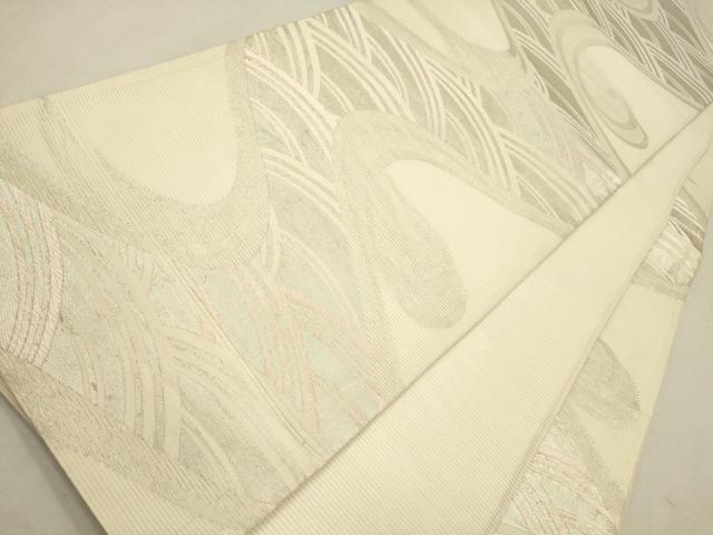 平和屋着物＊夏物 六通柄袋帯 唐織 流水文 銀糸 正絹 逸品 CAAV4846eg