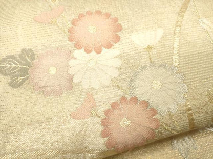 平和屋着物＊夏物 六通柄袋帯 花のうた 金銀糸 正絹 逸品 CAAV4849eg