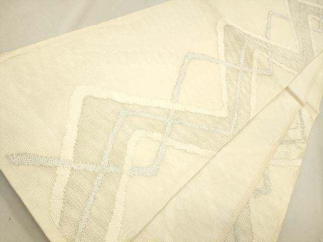平和屋着物＊夏物 六通柄袋帯 吉祥文 銀糸 正絹 逸品 CAAV4858eg